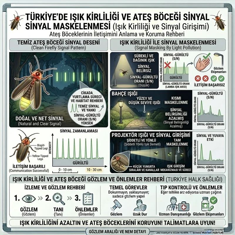 Ateşböceği flash kodunu bastıran sokak lambası ve bahçe ışığı paraziti