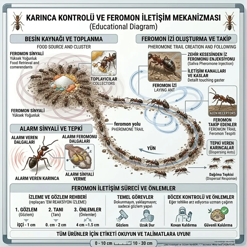Karınca feromon izi ve alarm sinyali