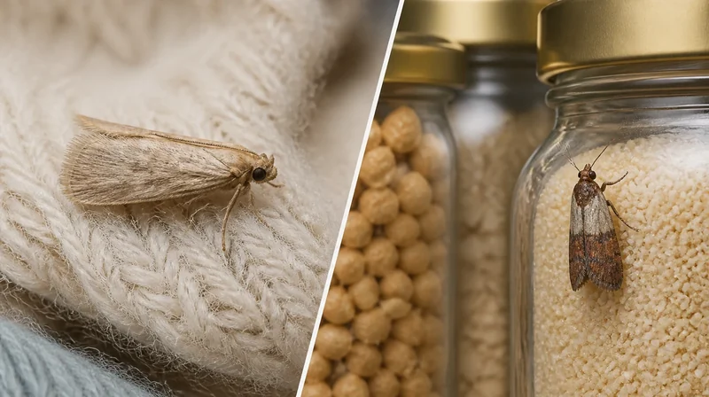 Evde güve sorunu için dolap, kiler ve kuru gıda çevresinde görülen küçük Lepidoptera türleri
