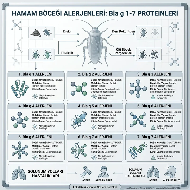 Bla g 1-7 hamamböceği alerjen proteinleri