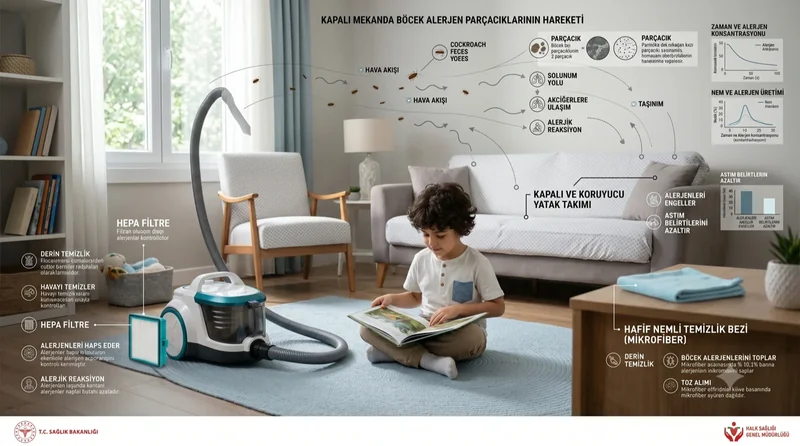 Çocuk odasında hamamböceği alerjeni ve astım tetikleyicileri