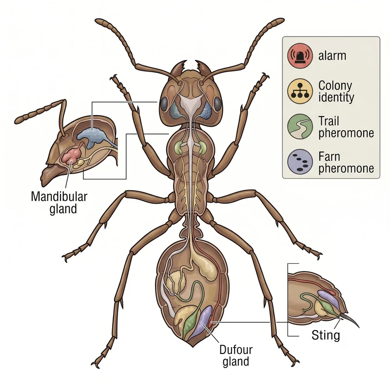 Karınca feromon bezleri — Dufour, mandibular